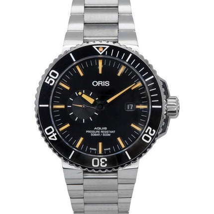 Oris Aquis Small Second Stainless Steel Black Dial Automatic Diver's 01-743-7733-4159-07-8-24-05PEB 500M Men's Watch