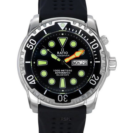 Ratio FreeDiver Version 02 Helium Safe 1000M Sapphire Automatic Black Dial 1068HA90-34VA-BLK-V02 Men's Watch