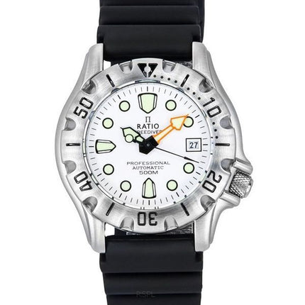 Ratio FreeDiver Professional 500M Sapphire White Dial Automatic 32BJ202A-WHT Mens Watch