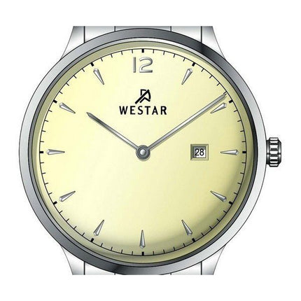 Westar Profile Two Tone Stainless Steel Light Champagne Dial Quartz 40218STN102 Womens Watch