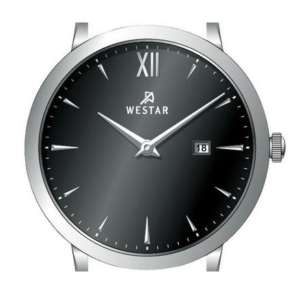 Westar Profile Leather Strap Black Dial Quartz 50214STN103 Mens Watch