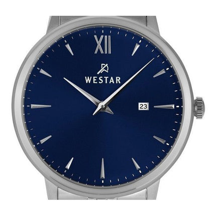 Westar Profile Stainless Steel Blue Dial Quartz 50215STN104 Mens Watch