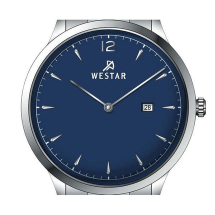 Westar Profile Stainless Steel Blue Dial Quartz 50218STN104 Mens Watch