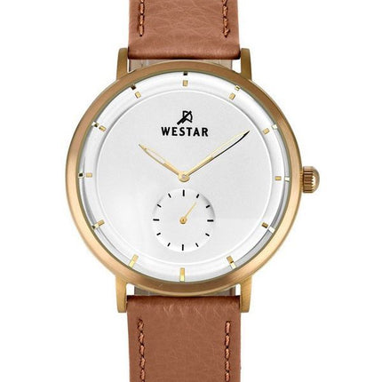 Westar Profile Leather Strap Silver Dial Quartz 50246BZZ187 Mens Watch