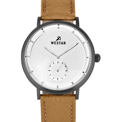 Westar Profile Leather Strap Silver Dial Quartz 50246GGN187 Mens Watch