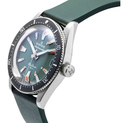 Edox Skydiver Special Edition Green Dial Automatic Diver's 801313NCVI 300M Men's Watch With Extra Strap