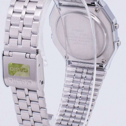 Casio Digital Alarm Chrono Stainless Steel A159WA-N1DF A159WA-N1 Mens Watch