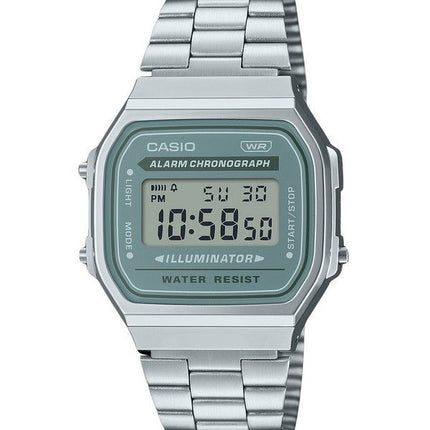 Casio Vintage Digital Stainless Steel Bracelet Quartz A168WA-3A Mens Watch