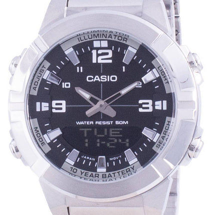 Casio Analog Digital World Time Stainless Steel AMW-870D-1A AMW870D-1 Mens Watch