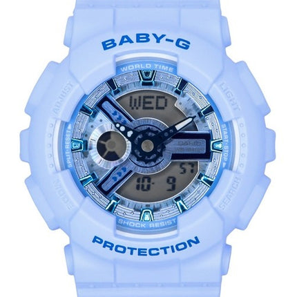 Casio Baby-G Analog Digital Blue Resin Strap Blue Dial Quartz BA-110YK-2A 100M Women's Watch