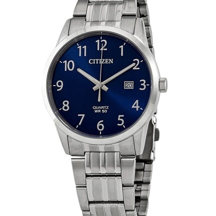 Citizen Stainless Steel Blue Dial Quartz BI5000-52L Mens Watch