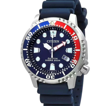 Citizen Promaster Dive Polyurethane Strap Blue Dial Eco-Drive BN0168-06L 200M Mens Watch