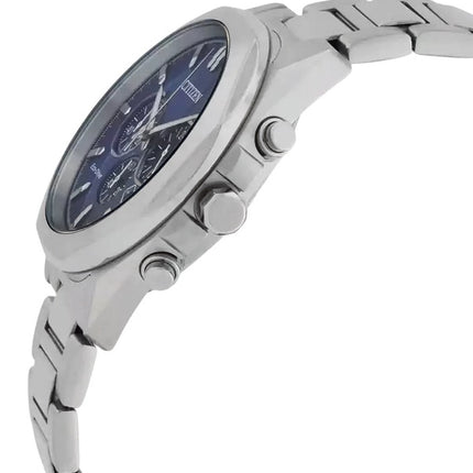 Citizen Eco-Drive Chronograph Stainless Steel Blue Dial CA4590-81L 100M Men's Watch