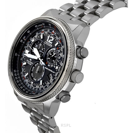 Citizen Promaster Sky Radio Controlled Chronograph Stainless Steel Black Dial Eco-Drive CB5860-86E 200M Men's Watch