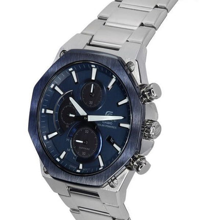 Casio Edifice Analog Slim Line With Sapphire Crystal Chronograph Blue Dial Solar EFS-S570DB-2A 100M Men's Watch