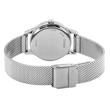 Citizen Eco-Drive Stainless Steel Mesh White Dial EM0899-81A Women's Watch