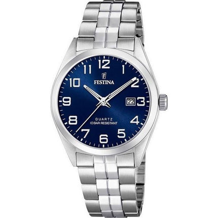 Festina Classics Stainless Steel Blue Dial Quartz F20437-3 Mens Watch