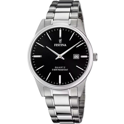 Festina Classics Stainless Steel Black Dial Quartz F20511-4 Men's Watch