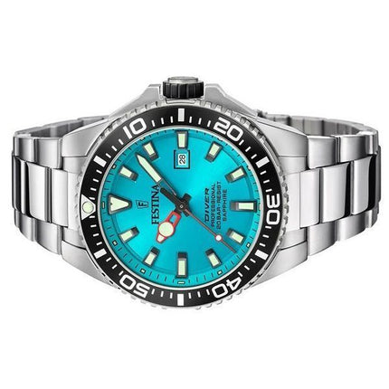 Festina Diver Stainless Steel Turquoise Dial Quartz F20663-5 200M Mens Watch