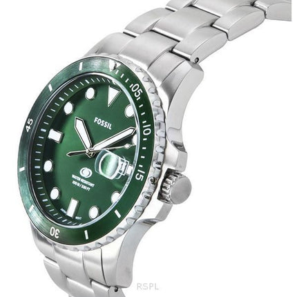 Fossil Blue Dive Stainless Steel Green Dial Quartz FS6033 100M Men's Watch