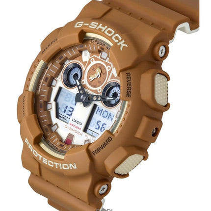 Casio G-Shock Analog Digital The Shiba Inu Resin Strap Brown Dial Quartz GA-100SHB-5A 200M Men's Watch