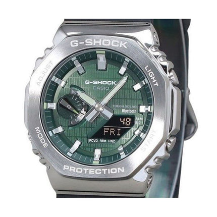 Casio G-Shock G-Steel Analog Digital Smartphone Link Resin Strap Green Dial Tough Solar GBM-2100A-1A3 200M Men's Watch