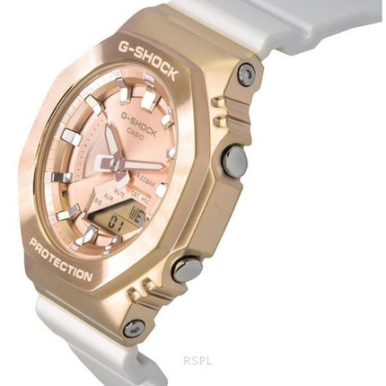 Casio G-Shock Analog Digital Bio-Based Resin Strap Rose Gold Dial Quartz GM-S2100CW-7A 200M Women's Watch