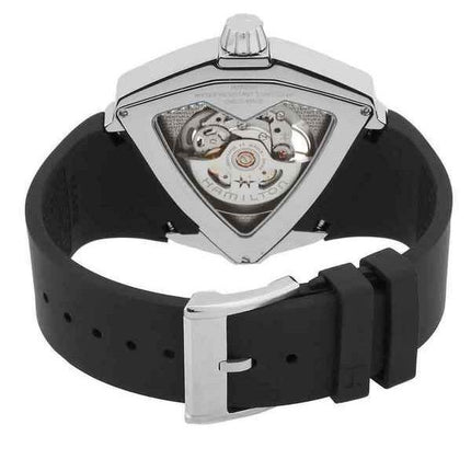 Hamilton Ventura XXL Rubber Strap Black Skeleton Dial Automatic H24625330 Men's Watch