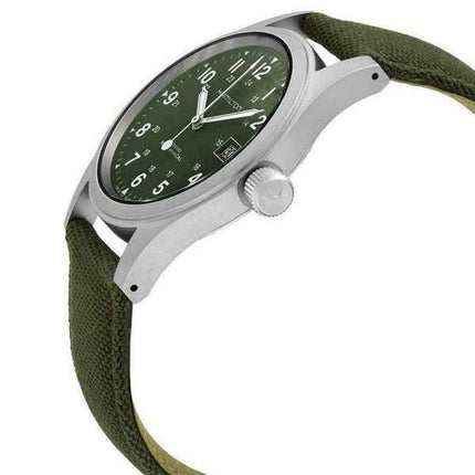 Hamilton Khaki Field Mechanical Canvas Strap Green Dial H69439363 Men's Watch