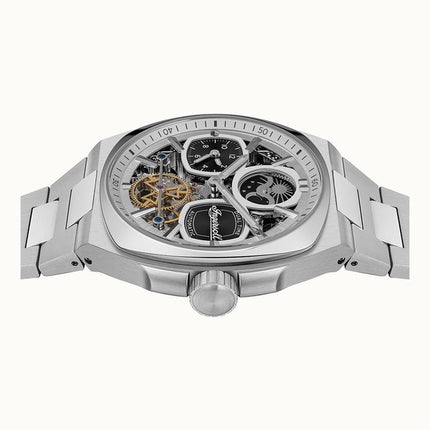 Ingersoll The Spirit Moon Phase Stainless Steel Silver Skeleton Dial Automatic I15802 Men's Watch