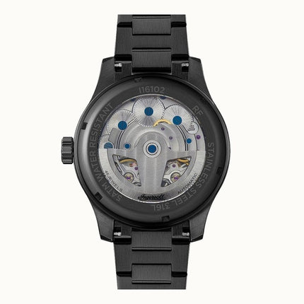 Ingersoll The Naismith Stainless Steel Black Skeleton Dial Automatic I16102 Men's Watch