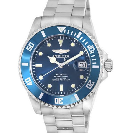 Invicta Pro Diver Stainless Steel Blue Dial Automatic Divers 36972 200M Mens Watch