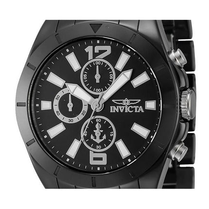 Invicta Ocean Voyage Chronograph Ceramic Bracelet Black Dial 46298 100M Men's Watch