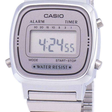 Casio Digital Stainless Steel Alarm Timer LA670WA-7DF LA670WA-7 Womens Watch