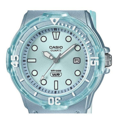 Casio POP Analog Resin Strap Blue Dial Translucent Quartz LRW-200HS-2EV 100M Womens Watch