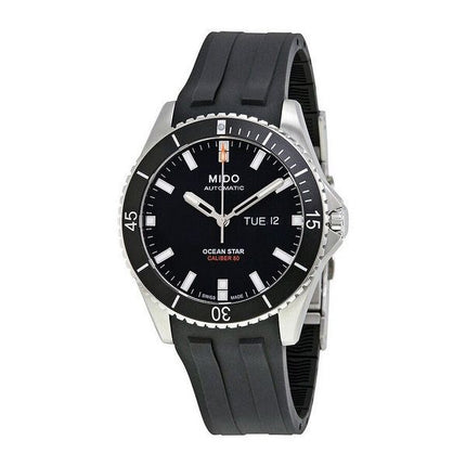 Mido Ocean Star Rubber Strap Black Dial Automatic Divers M026.430.17.051.00 200M Mens Watch