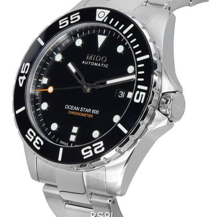 Mido Ocean Star 600 Chronometer Black Dial Automatic Diver's M026.608.11.051.00 M0266081105100 600M Men's Watch