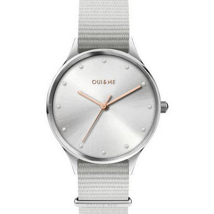 Oui & Me Petite Bichette Silver Sunray Dial Nylon Strap Quartz ME010202 Women's Watch