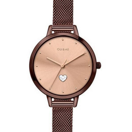 Oui & Me Petite Amourette Rose Gold Sunray Dial Stainless Steel Quartz ME010221 Women's Watch