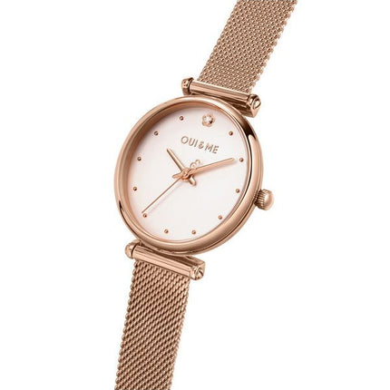 Oui & Me Etoile Rose Gold Stainless Steel White Dial Quartz ME010297 Women's Watch