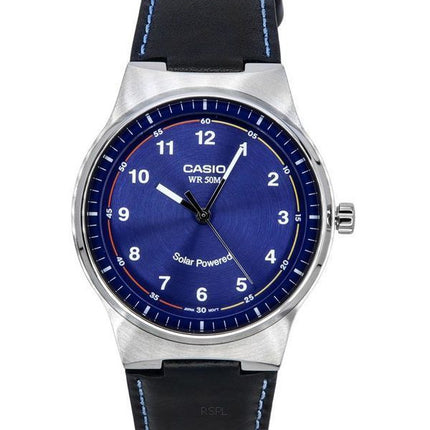 Casio Standard Analog Leather Strap Blue Dial Solar Powered MTP-RS105L-2B Mens Watch