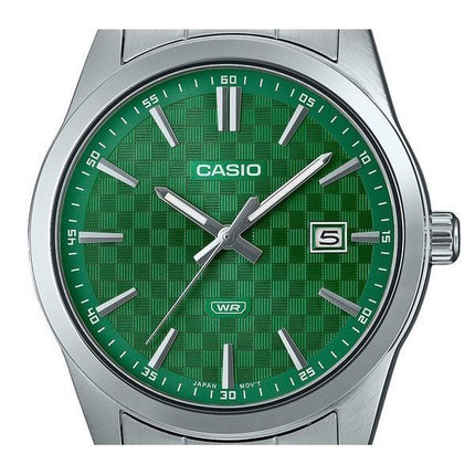 Casio Standard Analog Stainless Steel Green Dial Quartz MTP-VD03D-3A1 Men's Watch