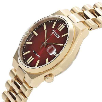 Citizen Tsuyosa Gold Tone Stainless Steel Wine Red Dial Automatic NJ0153-82X Men's Watch