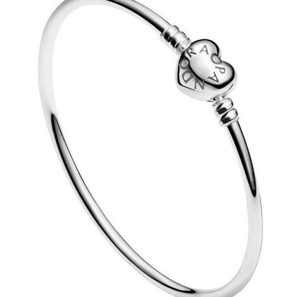 Pandora Moments Heart Clasp Bangle Bracelet 596268-17 For Women