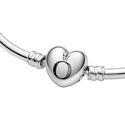 Pandora Moments Heart Clasp Bangle Bracelet 596268-17 For Women