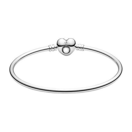 Pandora Moments Heart Clasp Bangle Bracelet 596268-17 For Women