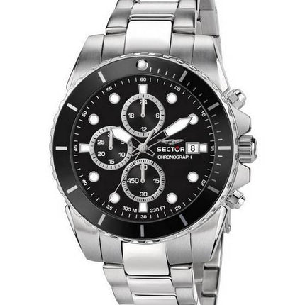 Sector 450 Chronograph Black Sunray Dial Stainless Steel Quartz R3273776002 100M Men's Watch