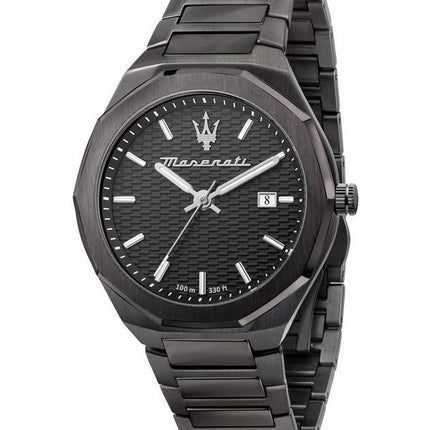 Maserati Stile Black Dial Stainless Steel Quartz R8853142001 100M Mens Watch