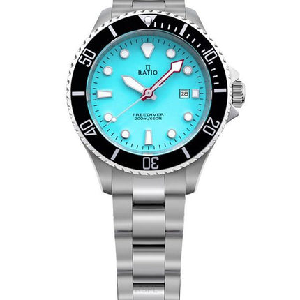 Ratio FreeDiver Sapphire Stainless Steel Ice Blue Dial Quartz RTFL807 200M Women's Watch