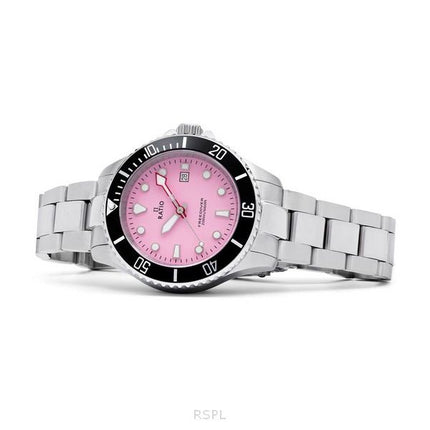 Ratio FreeDiver Sapphire Stainless Steel Candy Pink Dial Quartz RTFL809 200M Women's Watch